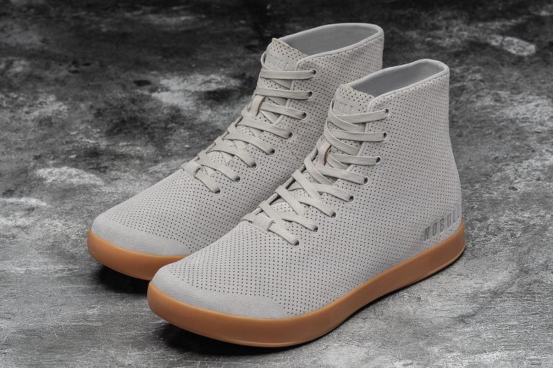 Dark / Grey Nobull High-Top Arctic Gum Suede Men's Trainers | CA J1411P